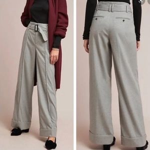 Pleated Anthropologie Wide Leg Pants